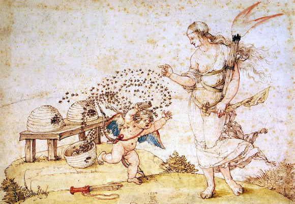  Albrecht Durer Cupid the Honey Thief - Canvas Art Print