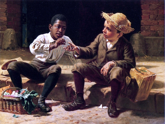  Thomas Waterman Wood Curbstone Piliteness (also known as Have a Segar) - Canvas Art Print