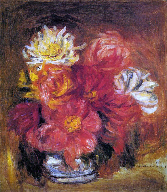  Pierre Auguste Renoir Dahlias - Canvas Art Print