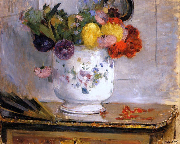  Berthe Morisot Dahlias - Canvas Art Print