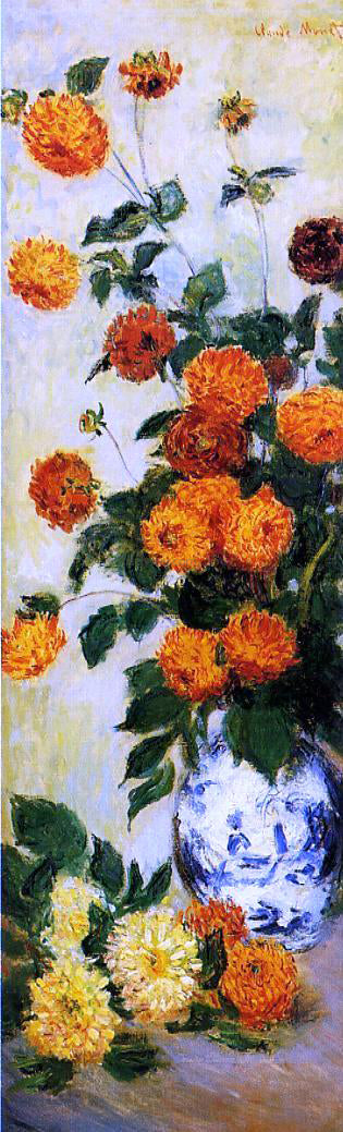  Claude Oscar Monet Dahlias - Canvas Art Print