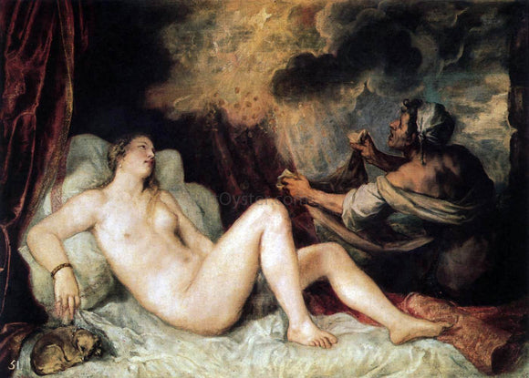  Titian Danae with a Nurse - Canvas Art Print