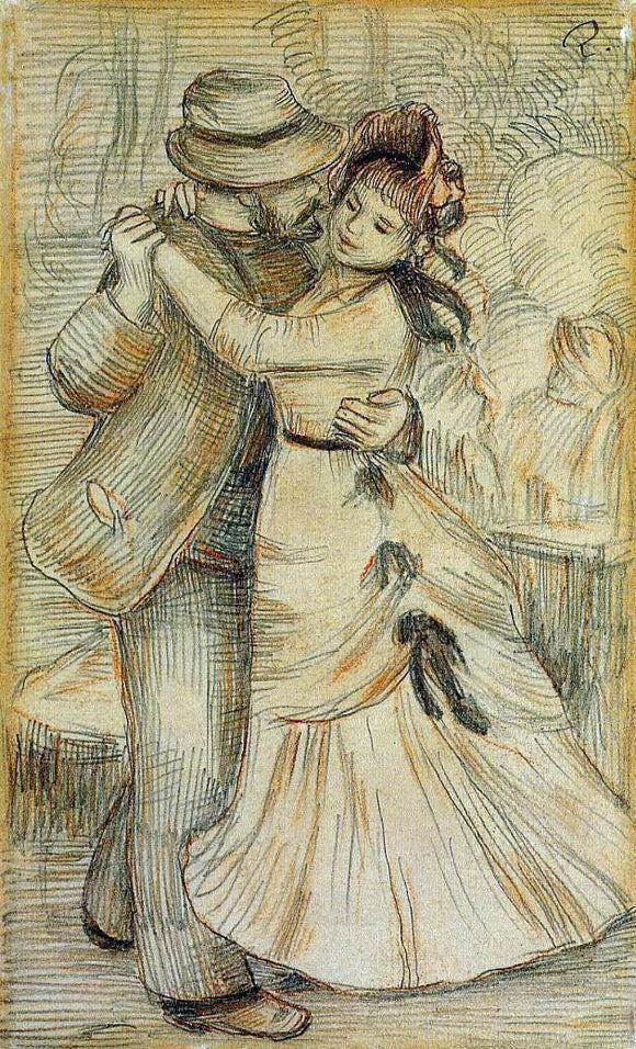  Pierre Auguste Renoir Dance in the Country - Canvas Art Print