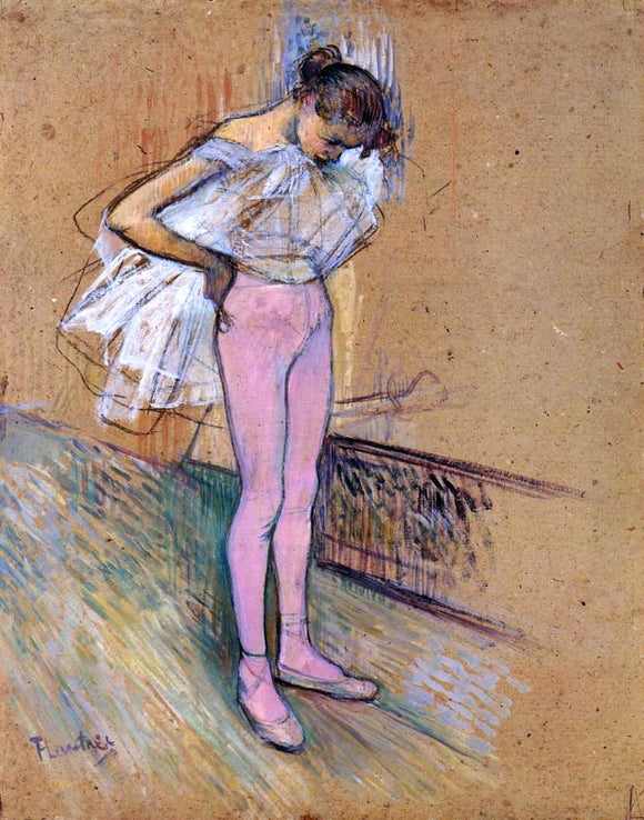  Henri De Toulouse-Lautrec Dancer Adjusting Her Tights - Canvas Art Print