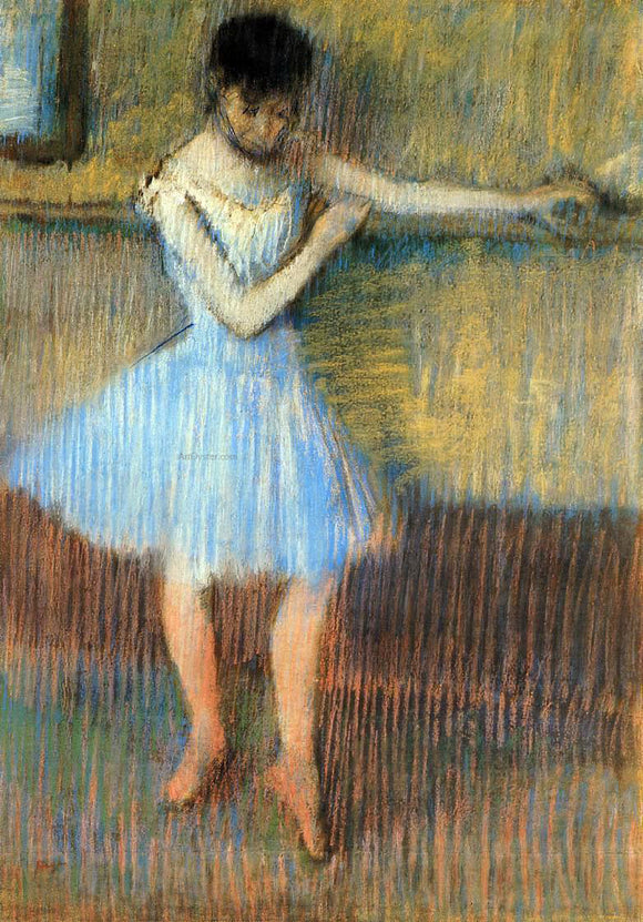  Edgar Degas Dancer in Blue at the Barre - Canvas Art Print
