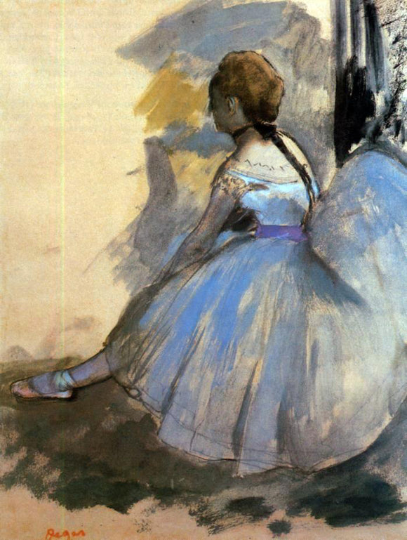  Edgar Degas Dancer Seated (study) - Canvas Art Print