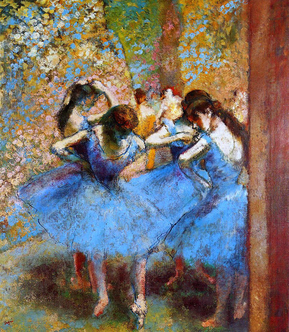 Edgar Degas Dancers in Blue - Canvas Art Print