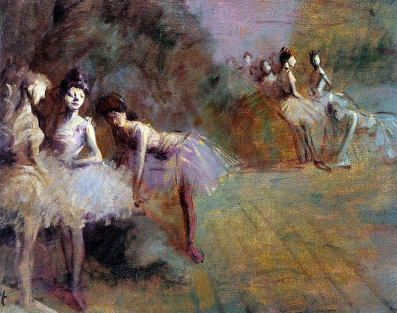  Jean-Louis Forain Dancers Resting - Canvas Art Print