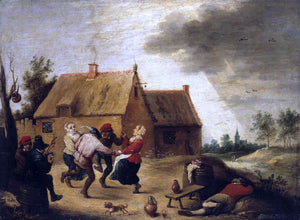  Abraham Teniers Dancing Peasants - Canvas Art Print
