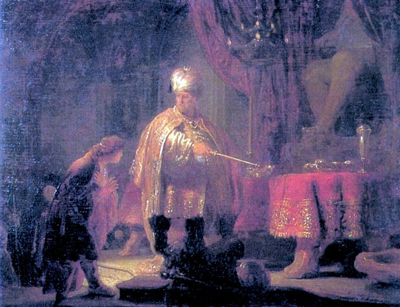  Rembrandt Van Rijn Daniel and King Cyrus in front of the Idol of Bel - Canvas Art Print