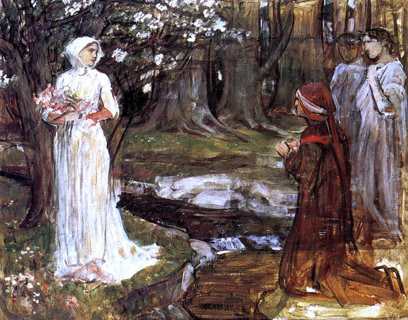  John William Waterhouse Dante and Beatrice - Canvas Art Print