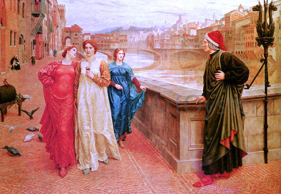  Henry Holiday Dante and Beatrice - Canvas Art Print