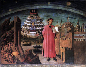  Domenico Di Michelino Dante and the Three Kingdoms - Canvas Art Print