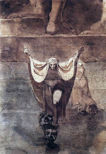  John Henry Fuseli Dante and Virgil on the Ice of Kocythos - Canvas Art Print