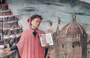  Domenico Di Michelino Dante Illuminating Florence with his Poem (detail) - Canvas Art Print