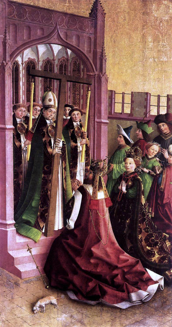  Unknown (2) Masters Darmstadt Altarpiece: Constantine and His Mother Helena Venerating the True Cross - Canvas Art Print