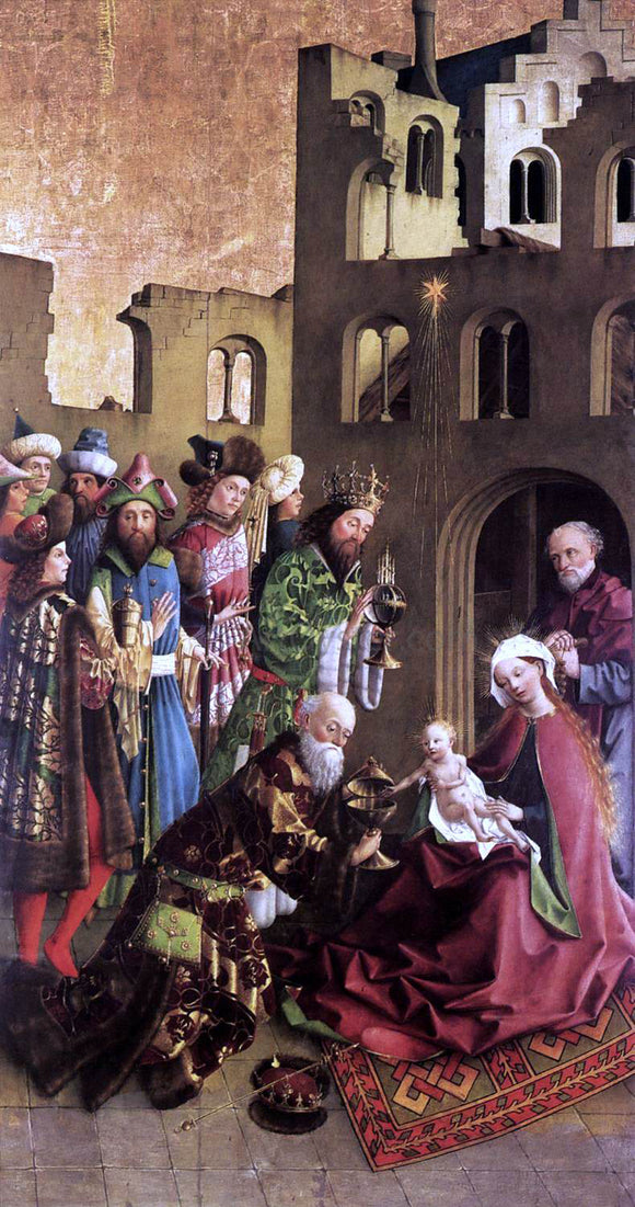  Unknown (2) Masters Darmstadt Altarpiece: The Epiphany - Canvas Art Print