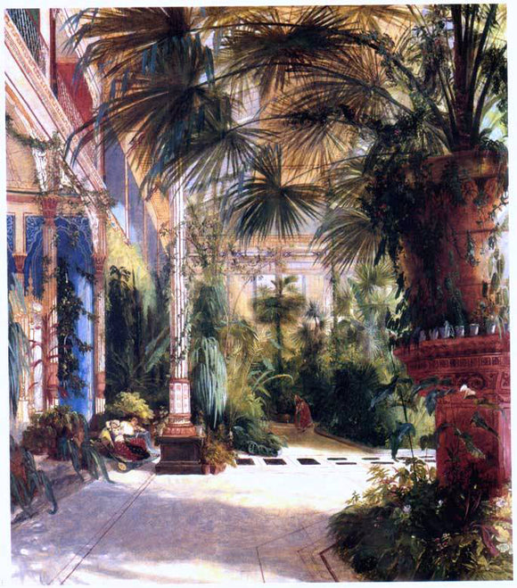  Carl Blechen Das Innere des Palmenhauses (also known as The Interior of the Palm House) - Canvas Art Print
