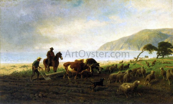  William Hahn David Jacks on Horseback, Monterey Peninsula - Canvas Art Print