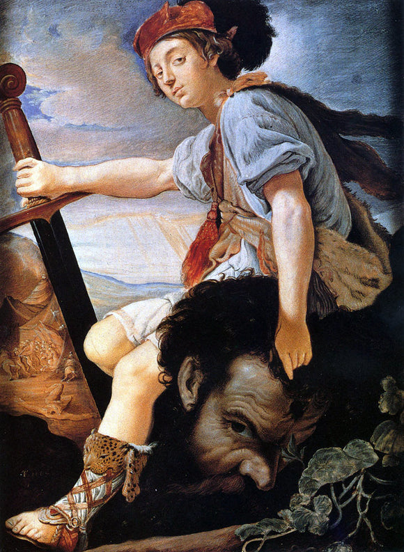  Thomas Flatman David with the Head of Goliath - Canvas Art Print