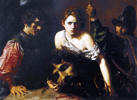  Valentin De boulogne David with the Head of Goliath and Two Soldiers - Canvas Art Print