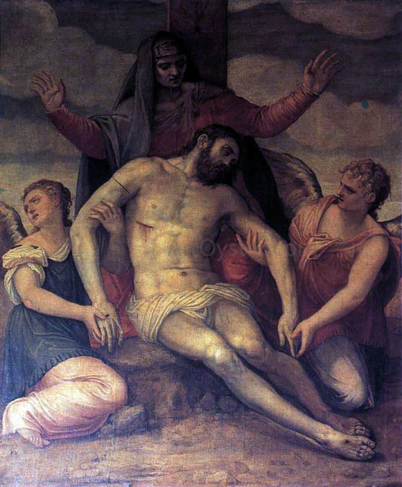  Gian Battista Zelotti Dead Christ - Canvas Art Print