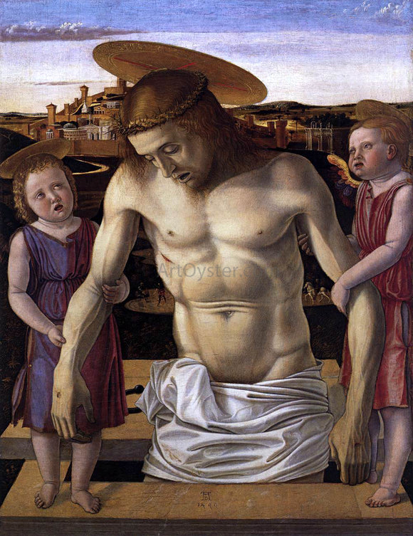 Giovanni Bellini Dead Christ Supported by Two Angels (Pieta) - Canvas Art Print