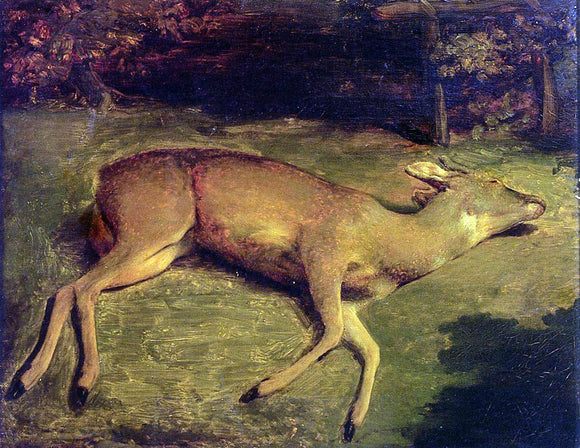  Gustave Courbet Dead Deer - Canvas Art Print