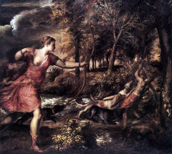 Titian Death of Actaeon - Canvas Art Print