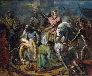  Ary Scheffer Death of Gaston de Foix in the Battle of Ravenna on 11 April 1512 - Canvas Art Print