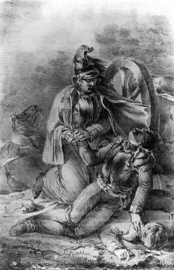  Nicolas-Toussaint Charlet Death of the Cavalryman - Canvas Art Print