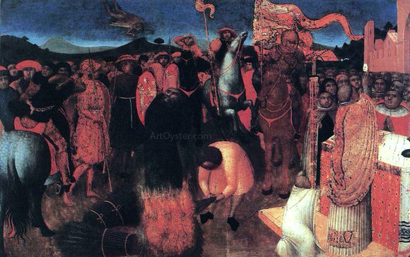  Sassetta Death of the Heretic on the Bonfire - Canvas Art Print