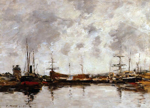  Eugene-Louis Boudin Deauville, the Harbor - Canvas Art Print