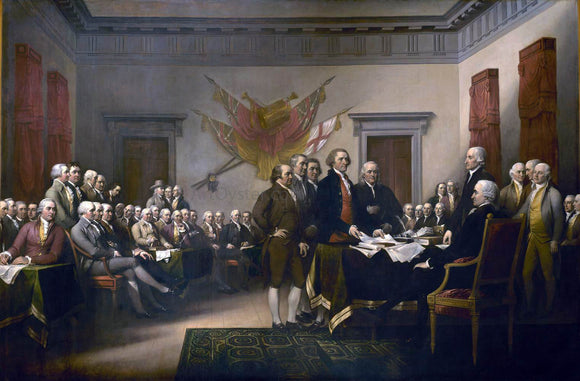  John Trumbull Declaration of Independence - Canvas Art Print