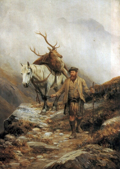  Charles Edward Johnson Deer Stalking - Canvas Art Print