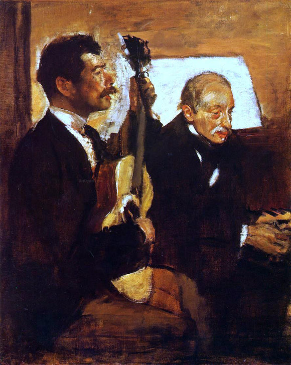  Edgar Degas Degas' Father Listening to Lorenzo Pagans - Canvas Art Print