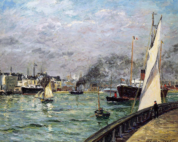  Maxime Maufra Departure of a Cargo Ship, Le Havre - Canvas Art Print