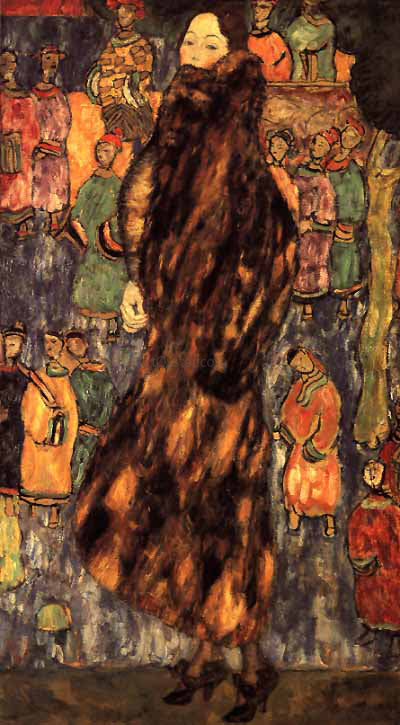  Gustav Klimt Der Iltspelz - Canvas Art Print