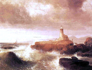  Thomas Doughty Desert Rock Lighthouse - Canvas Art Print