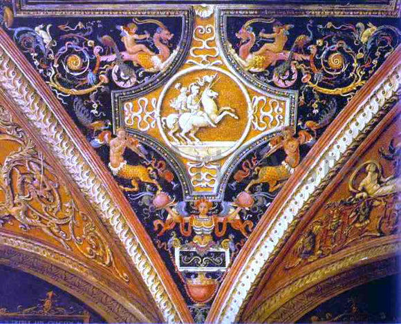  Pietro Perugino Detail of the Ceiling - Canvas Art Print