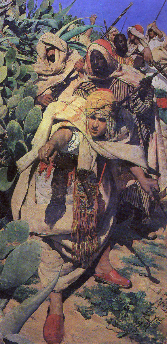  Fernando Tirado Y Cardona Dia de caza - Canvas Art Print