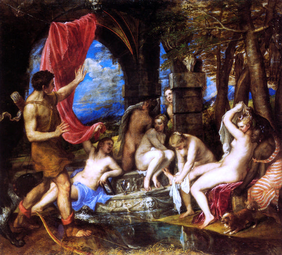  Titian Diana and Actaeon - Canvas Art Print