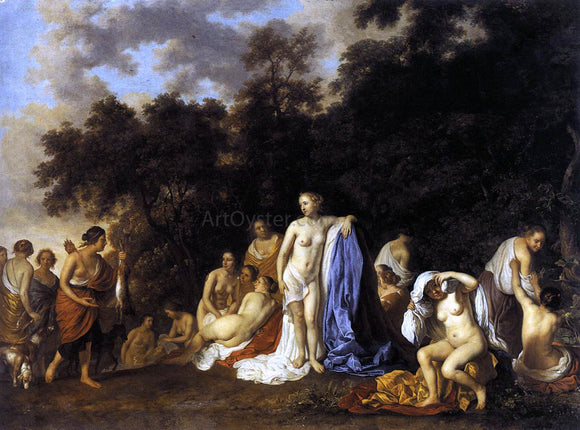  Jacob Van Loo Diana and Her Nymphs - Canvas Art Print
