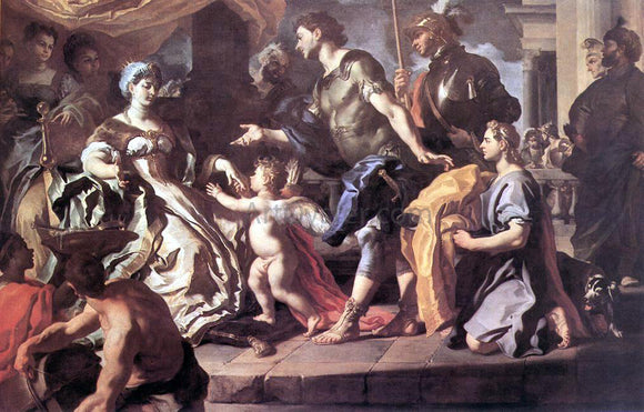  Francesco Solimena Dido Receiving Aeneas and Cupid Disguised as Ascanius - Canvas Art Print