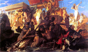  Hans Makart Die Niljagd der Kleopatra - Canvas Art Print