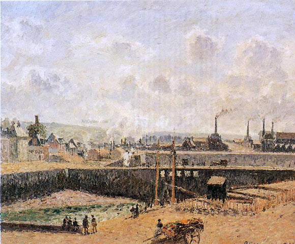  Camille Pissarro Dieppe, Dunquesne Basin, Low Tide, Sun, Morning - Canvas Art Print