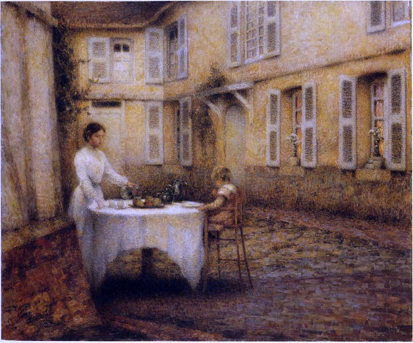  Henri Le Sidaner Dinner in the Garden - Canvas Art Print