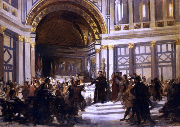  Antonio Puccinelli Dino Compagnoni in Mediatore della Pace tra Guelfi e Ghibellini - Canvas Art Print