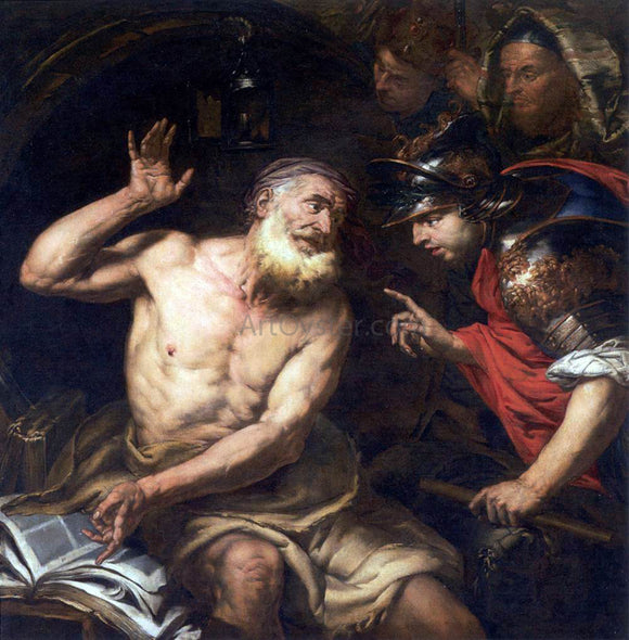  Giovanni Battista Langetti Diogenes and Alexander - Canvas Art Print