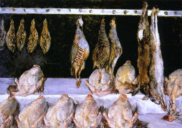  Gustave Caillebotte Display of Chickens and Game Birds - Canvas Art Print